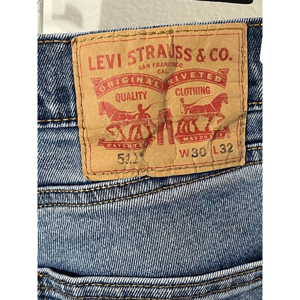 Levis 512 Denim Jean Women Size 12 30X32 Straight Leg Pants Stretch - Picture 8 of 9